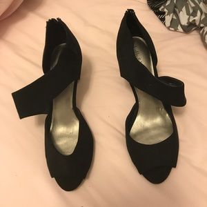 Black peep toe heel ladies size 10
